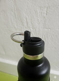 Black Straw Bottle Cap - Flip-and-sip